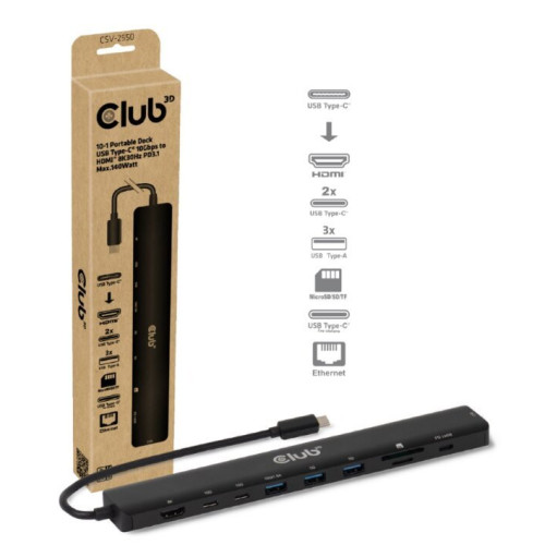 Club 3D CSV-2550 10-1 Portable Dock