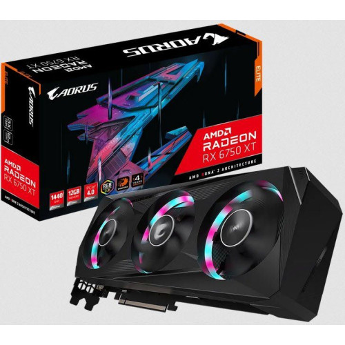 Gigabyte AORUS Radeon RX 6750 XT ELITE 12GB GDDR6 192 bit Graphics Card Gigabyte AORUS Radeon RX 6750 XT ELITE 12GB GDDR6 192 bit Graphics Card