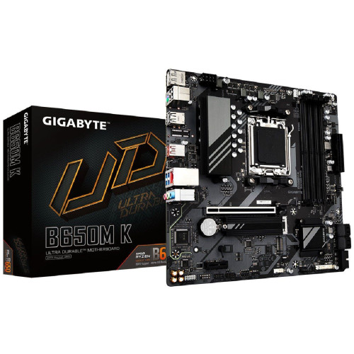Gigabyte B650M-K AMD B650 Chipset AMD Ryzen 7000 AM5 Socket Micro ATX Motherboard Gigabyte B650M-K AMD B650 Chipset AMD Ryzen 7000 AM5 Socket Micro ATX Motherboard