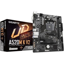 Gigabyte AMD A520M K V2 AMD Ryzen 5000 Series Socket AM4 mATX Motherboard Gigabyte AMD A520M K V2 AMD Ryzen 5000 Series Socket AM4 mATX Motherboard
