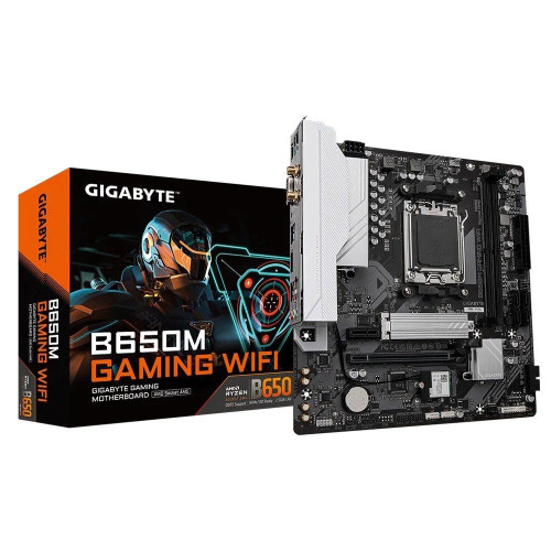 Gigabyte B650M Gaming WiFi AMD B650 Chipset Ryzen AM5 Socket Micro ATX Motherboard