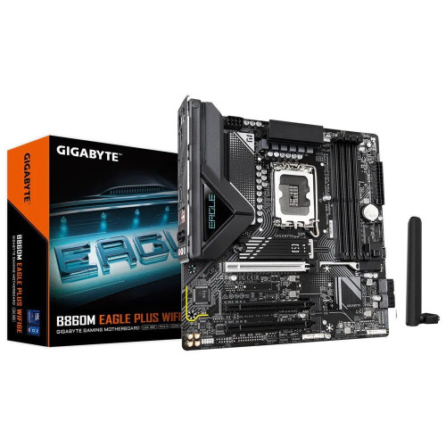 Gigabyte B860M EAGLE PLUS WIFI 6E B860 Express Chipset LGA 1851 Micro ATX Motherboard with WiFi Gigabyte B860M EAGLE PLUS WIFI 6E B860 Express Chipset LGA 1851 Micro ATX Motherboard with WiFi