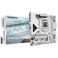 Gigabyte B850M EAGLE WIFI6E ICE B850 Chipset AMD Ryzen AM5 Socket Micro ATX Motherboard with WiFi