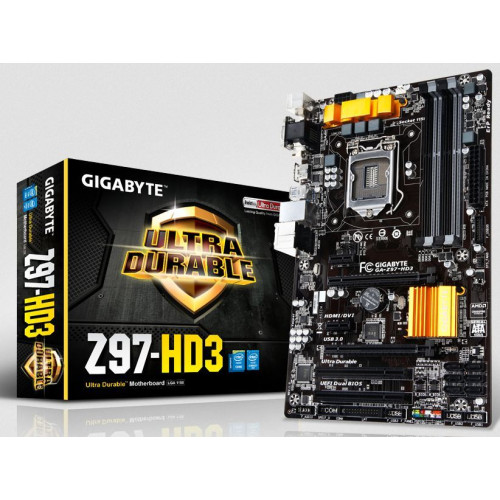 GIGABYTE Z97-HD3 Z97 Chipset LGA 1150 ATX Motherboard GIGABYTE Z97-HD3 Z97 Chipset LGA 1150 ATX Motherboard