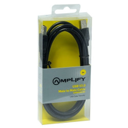 Amplify USB Male to Male cable - 2m, Black