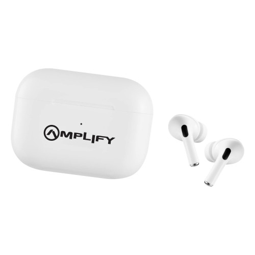 Amplify Note X Series TWS Earphones + Charging Case - White Case + White Cover