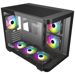 Armaggeddon Aquaron X-Curve 285 MicroATX Gaming Case - Black