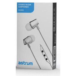 Astrum EB360 stereo In-Ear Wired earphones + in-line Mic - White