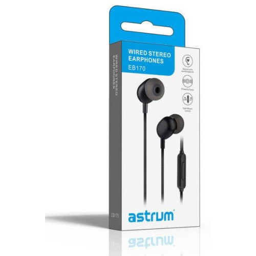 Astrum EB170 Wired stereo earphones with in-line microphones