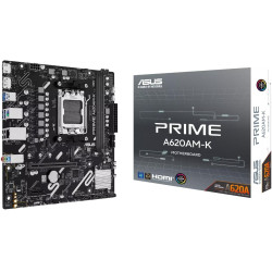 Asus Prime A620AM-K AMD Ryzen 7000 / 8000 / 9000 Series Socket AM5 mATX Motherboard Asus Prime A620AM-K AMD Ryzen 7000 / 8000 / 9000 Series Socket AM5 mATX Motherboard