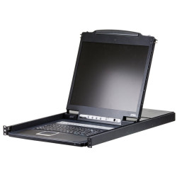 Aten CL1316N 16-Port PS/2-USB VGA 19" Single Rail LCD KVM Switch