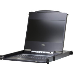 Aten CL6700MW 17" Wide Screen Full HD Single Rail LCD Console
