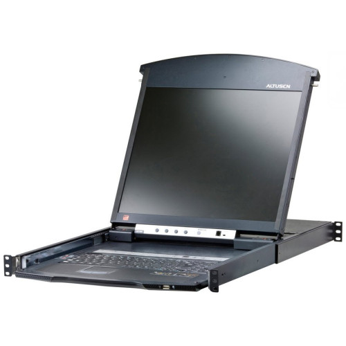 Aten KL1516AIM 17" 1-Local/Remote Share Access 16-Port Multi-Interface Cat 5 Dual Rail LCD KVM over IP switch