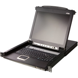 ATEN 17" 8 Port PS/2-USB VGA LCD KVM Combo KVM