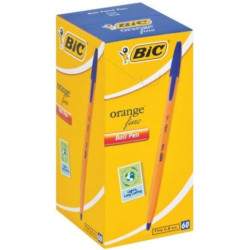 BIC Orange Fine Point Ballpoint Pen - Blue - Sold as a Box of 60
