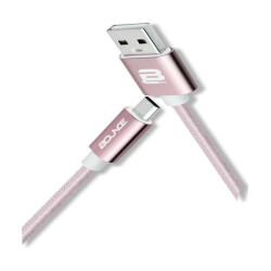 Bounce Cord series Micro USB cable braided 1.2meter - rose gold