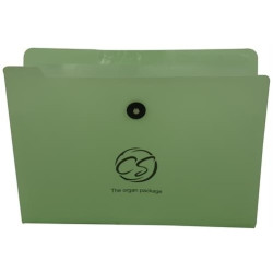 Brainware 8 compartment expanding File Organiser - Green