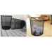 Brainware round Steel Mesh Trash Can Black - sleek Versatile look