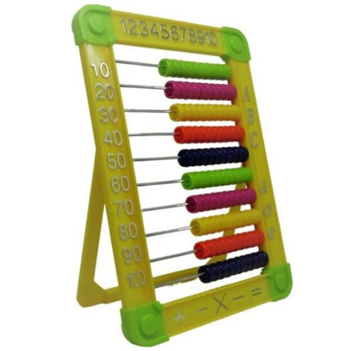 Brainware Bear Yellow Plastic Abacus 100 Beads Flatboard Brainware Bear Yellow Plastic Abacus 100 Beads Flatboard