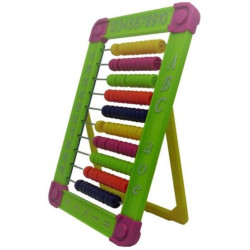 Brainware Bear Green Plastic Abacus 100 Beads Flatboard