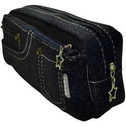 Brainware Dark Blue Denim Pencil Case