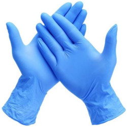 Casey Medtex Powder Free Blue Nitrile Disposable Gloves Medium Box of 100 - Size Medium