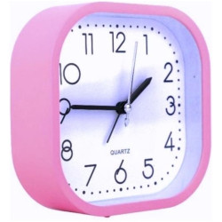 Casey bedside square Alarm Clock 12cm - Pink