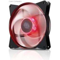 Coolermaster Silencio Pwm 140x140x25mm fan + Red led (with on/off switch)
