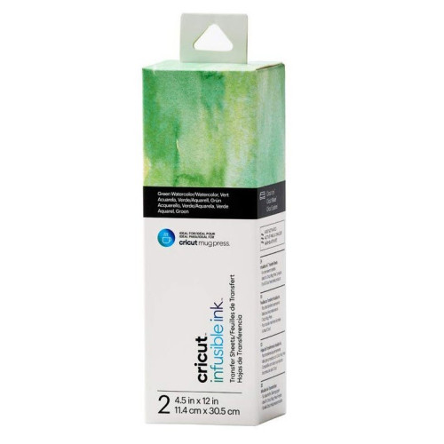Cricut Green Watercolor Joy Infusible Ink Transfer Sheets 2-pack