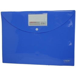 DLOffice A4 Carry Folder with press Stud on flap Blue - easily stores A4 documents DLOffice A4 Carry Folder with press Stud on flap Blue - easily stores A4 documents