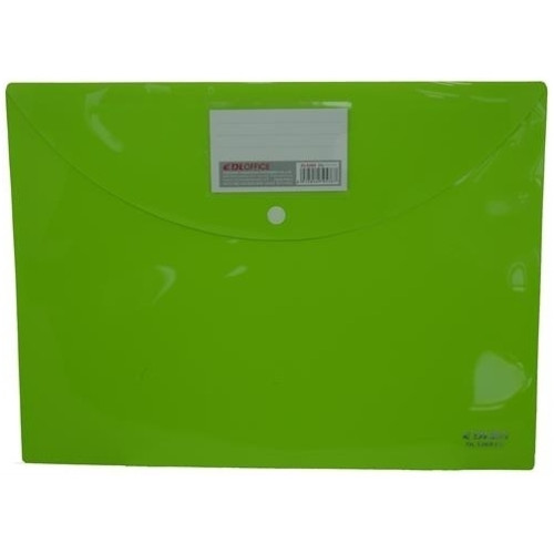 DLOffice A4 Carry Folder with Press Stud on flap Green - easily stores A4 documents