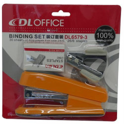 DLOffice Basic Mini Half Strip Stapler Set - Orange