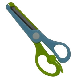 DLOffice Kiddies Multi use Blunt Nose Plastic scissors Green - length 130mm DLOffice Kiddies Multi use Blunt Nose Plastic scissors Green - length 130mm