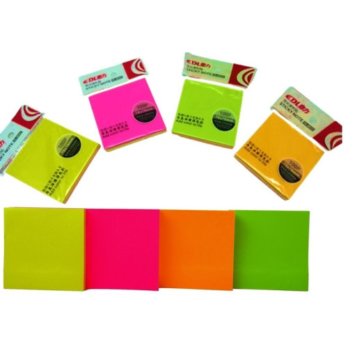 DLOffice Multicolour sticky notepad 100 sheets per pad - size 76 x 76mm DLOffice Multicolour sticky notepad 100 sheets per pad - size 76 x 76mm