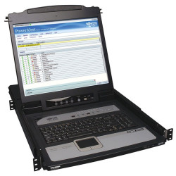 Eaton B020-U16-19-IP NetDirector 16-Port 1U Rack-Mount Console IP KVM Switch with 19" LCD Eaton B020-U16-19-IP NetDirector 16-Port 1U Rack-Mount Console IP KVM Switch with 19" LCD