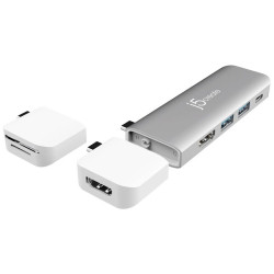 J5 Create JCD387 ULTRADRIVE Kit USB-C Dual-Display Modular Dock - Perfect for MacBook/ MacBook Air/ MacBook Pro J5 Create JCD387 ULTRADRIVE Kit USB-C Dual-Display Modular Dock - Perfect for MacBook/ MacBook Air/ MacBook Pro
