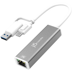 J5 create JCE145C USB3 type-A / Type-C / Thunderbolt to 2.5 Gigabit network adapter