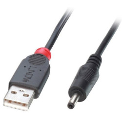 Lindy 1.5m USB to 1.35mm Inner / 3.5mm Outer DC Cable
