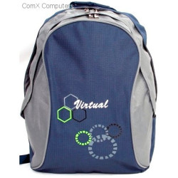 Macaroni Ateneo Two Tone Blue and Grey Student Backpack