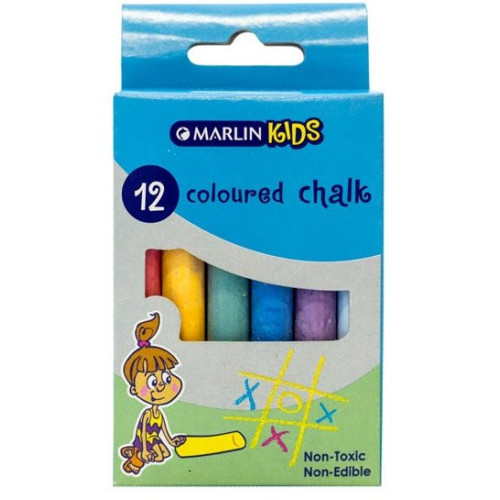 Marlin Kids Colour Chalk (Pack of 12)