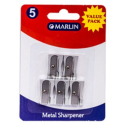 Marlin Metal Sharpeners 1 Hole 5's Blister pack - Retail Packaging Marlin Metal Sharpeners 1 Hole 5's Blister pack - Retail Packaging