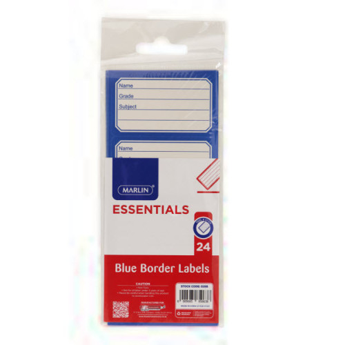 Marlin Blue Border School Labels (Pack of 24) Marlin Blue Border School Labels (Pack of 24)