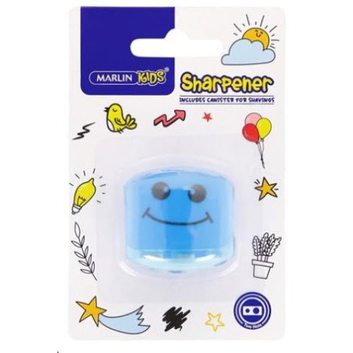 Marlin Kids Blue 2 Hole Sharpener With Container - No Warranty