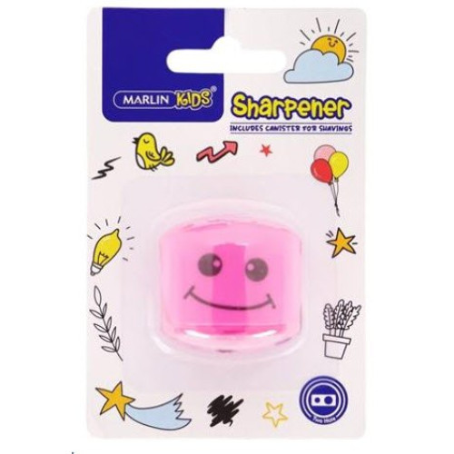 Marlin Kids Pink 2 Hole Sharpener With Container - No Warranty