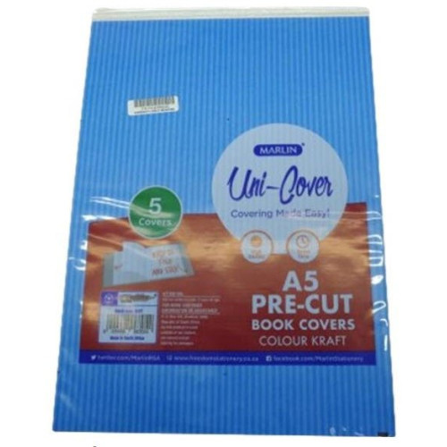 Marlin Kids A5 Precut Book Cover Blue 5 Pack - No Warranty Marlin Kids A5 Precut Book Cover Blue 5 Pack - No Warranty