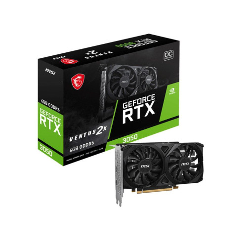 MSI Nvidia GeForce RTX 3050 Ventus 2X E 6G OC GDDR6 96-BIT Graphics Card