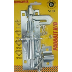 Noble Lockable Pad Bolt lock 150mm Zinc Plated