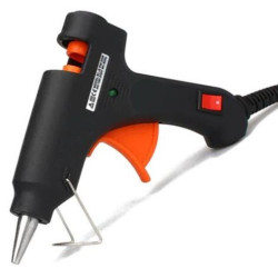 Noble Hot Melt Glue Gun 20w Black With Indicator Light And On/Off Switch On The Handle