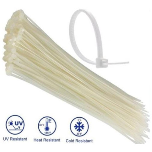 Noble Nylon Cable Ties 2.5 x 100mm Pack of 100 White Noble Nylon Cable Ties 2.5 x 100mm Pack of 100 White