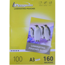 Penguin A3 Laminating Gloss pouches - 100 pack